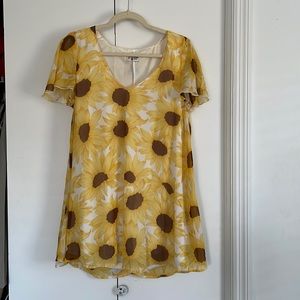 Show Me Your Mumu Shortsleeved Sunflower Dress